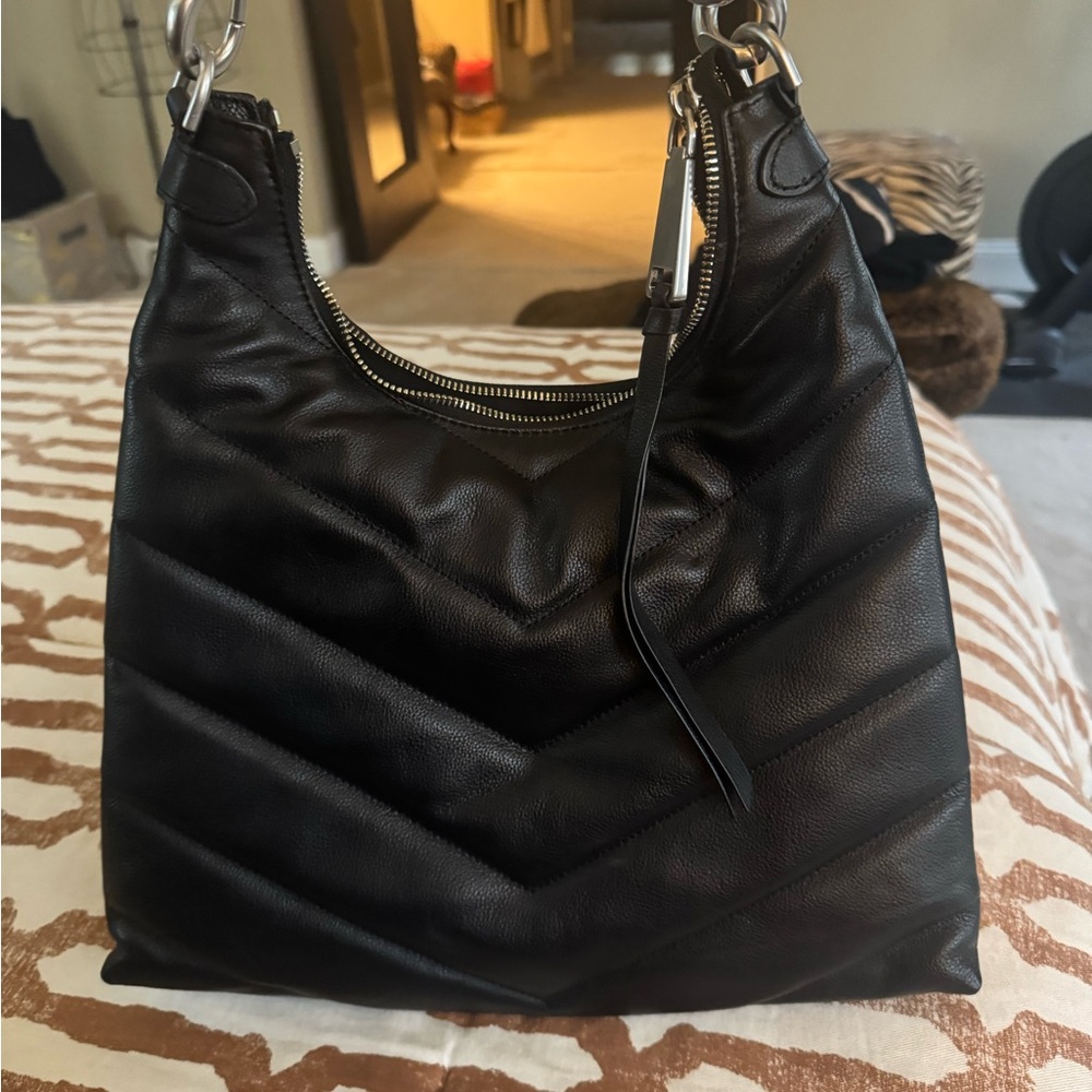 Rebecca Minkoff Black Chevron Shoulder Bag
